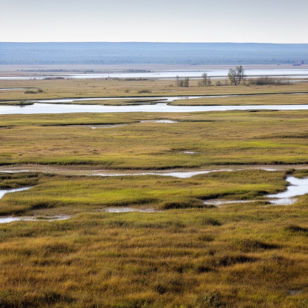 AI-generated illustration of Lena Delta Nature Reserve