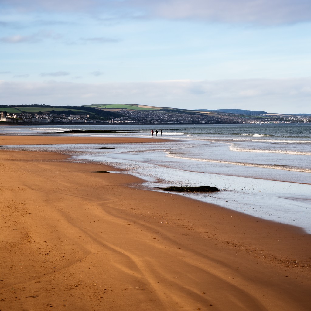 AI-generated illustration of Monifieth beach
