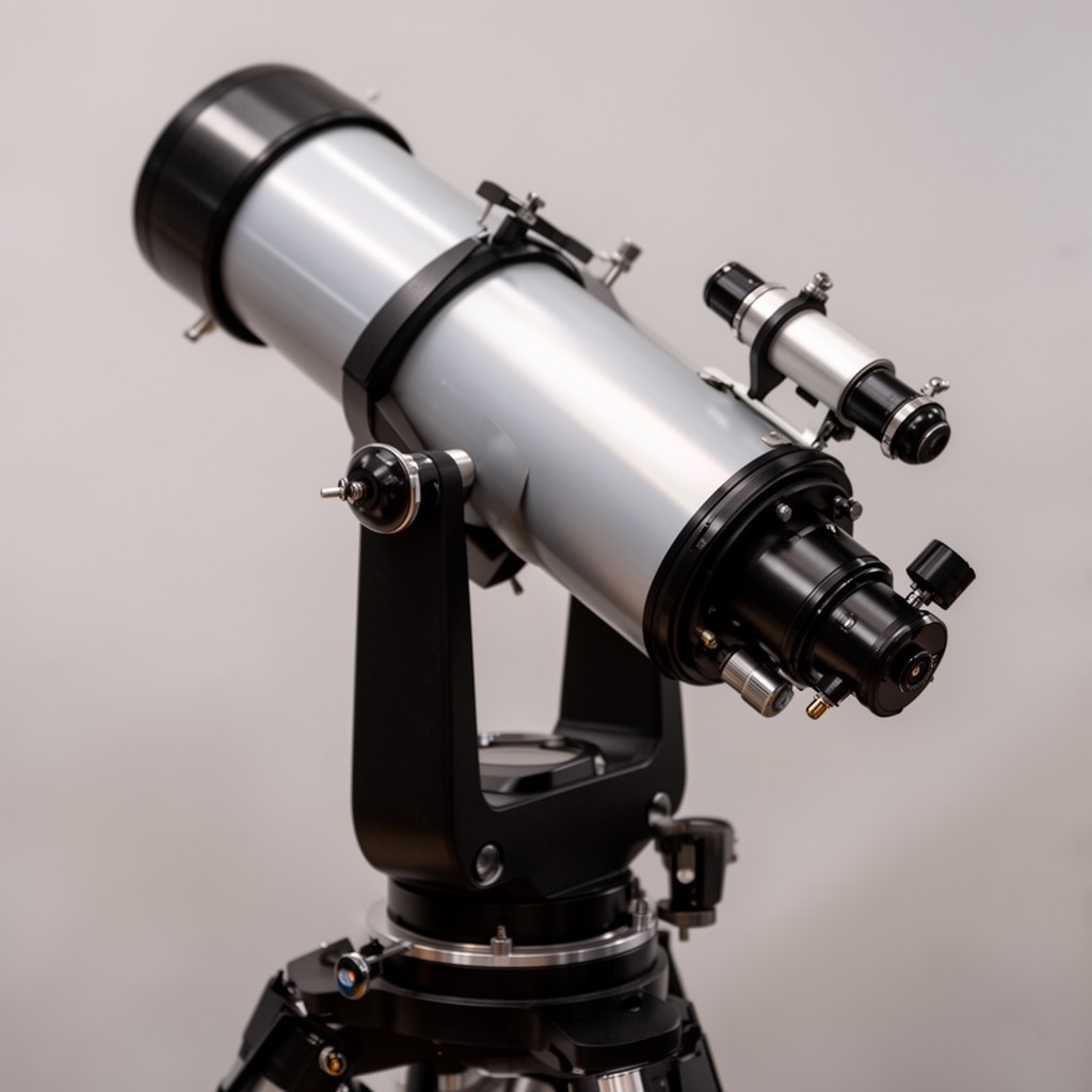 AI-generated illustration of Dall–Kirkham telescope design