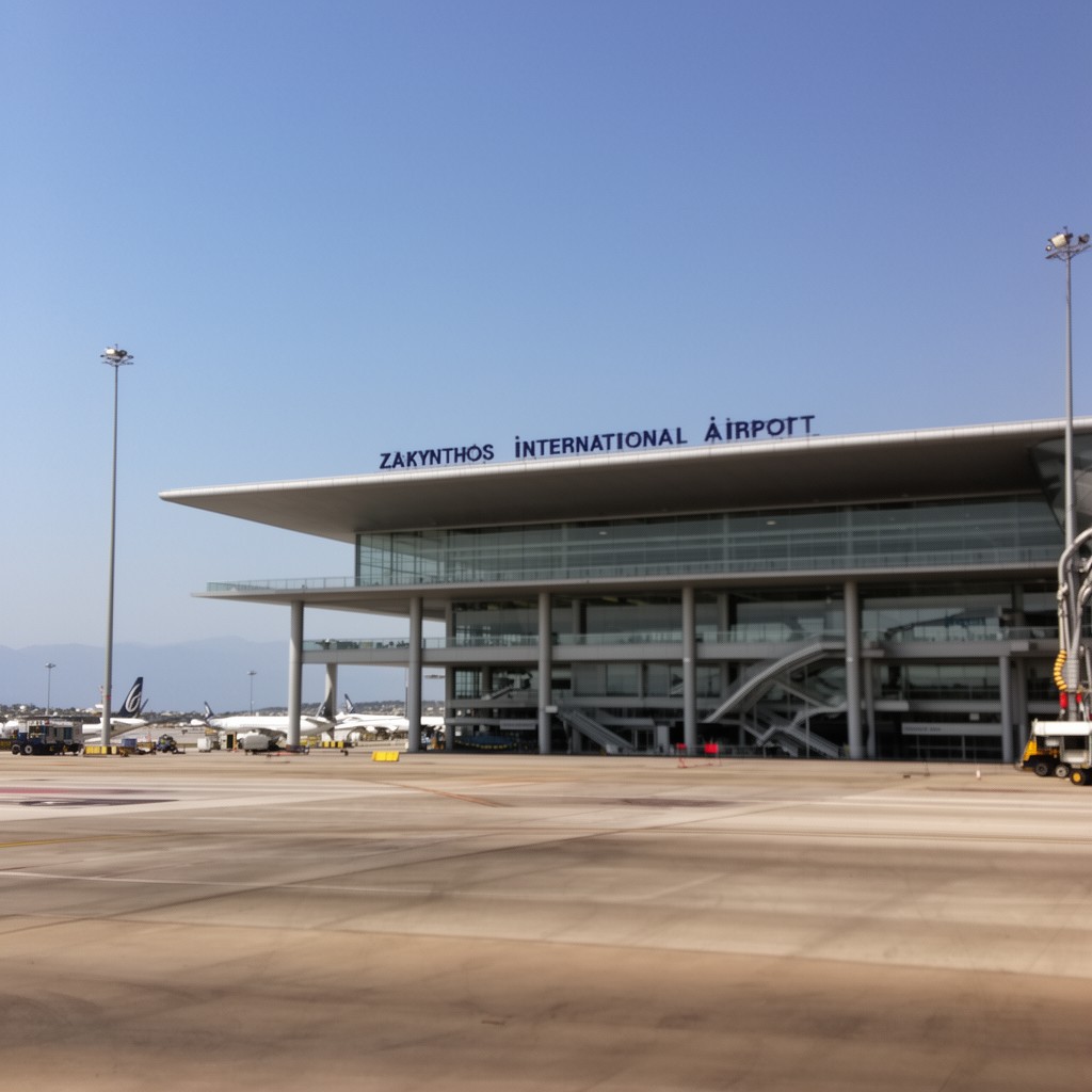AI-generated illustration of Zakynthos International Airport