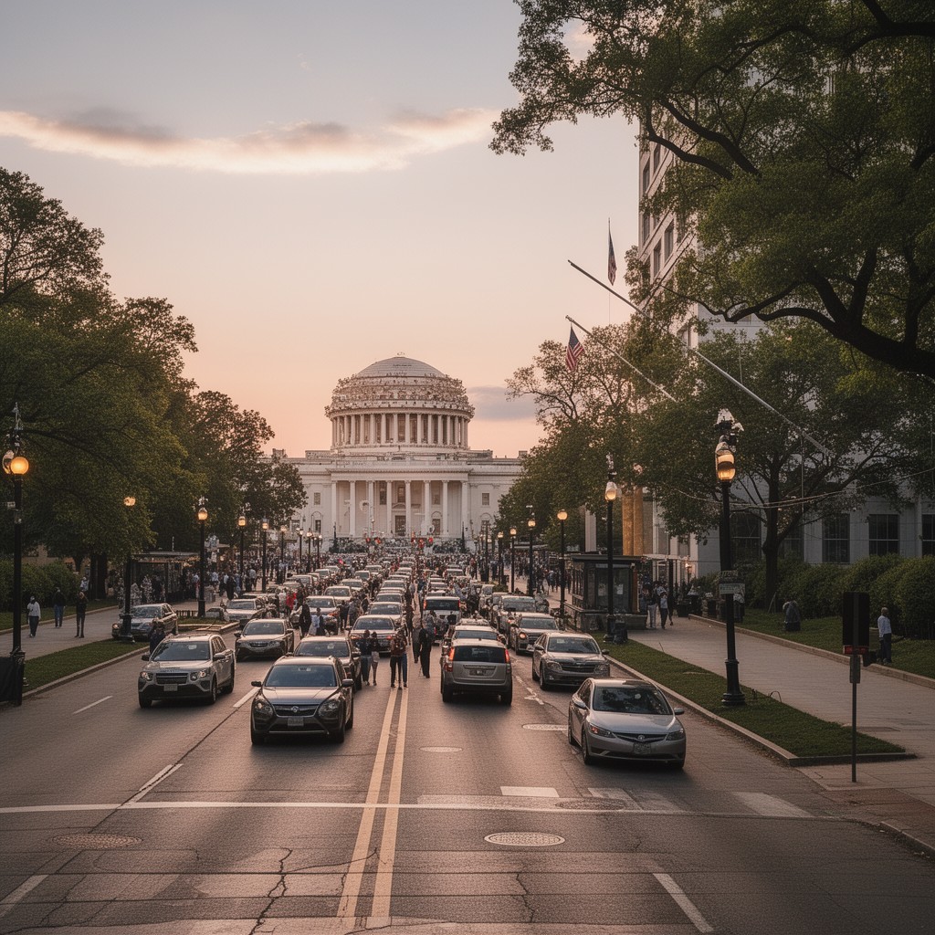 AI-generated illustration of Pennsylvania Avenue