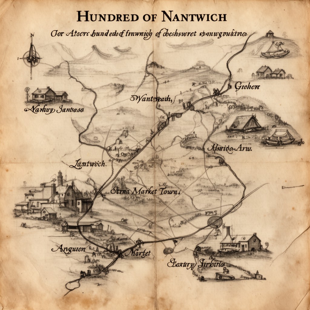 AI-generated illustration of Hundred of Nantwich