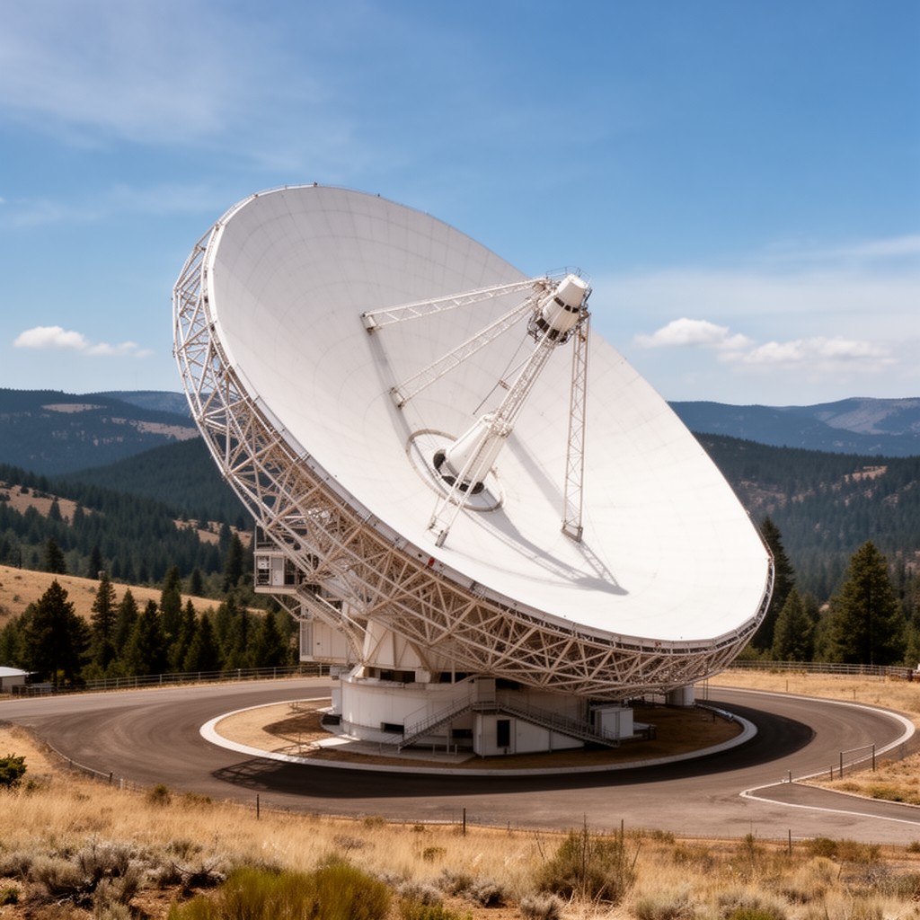 AI-generated illustration of Hat Creek Radio Observatory