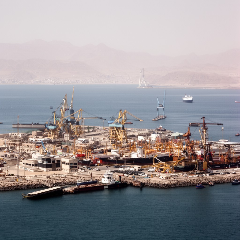 AI-generated illustration of Port of Aden