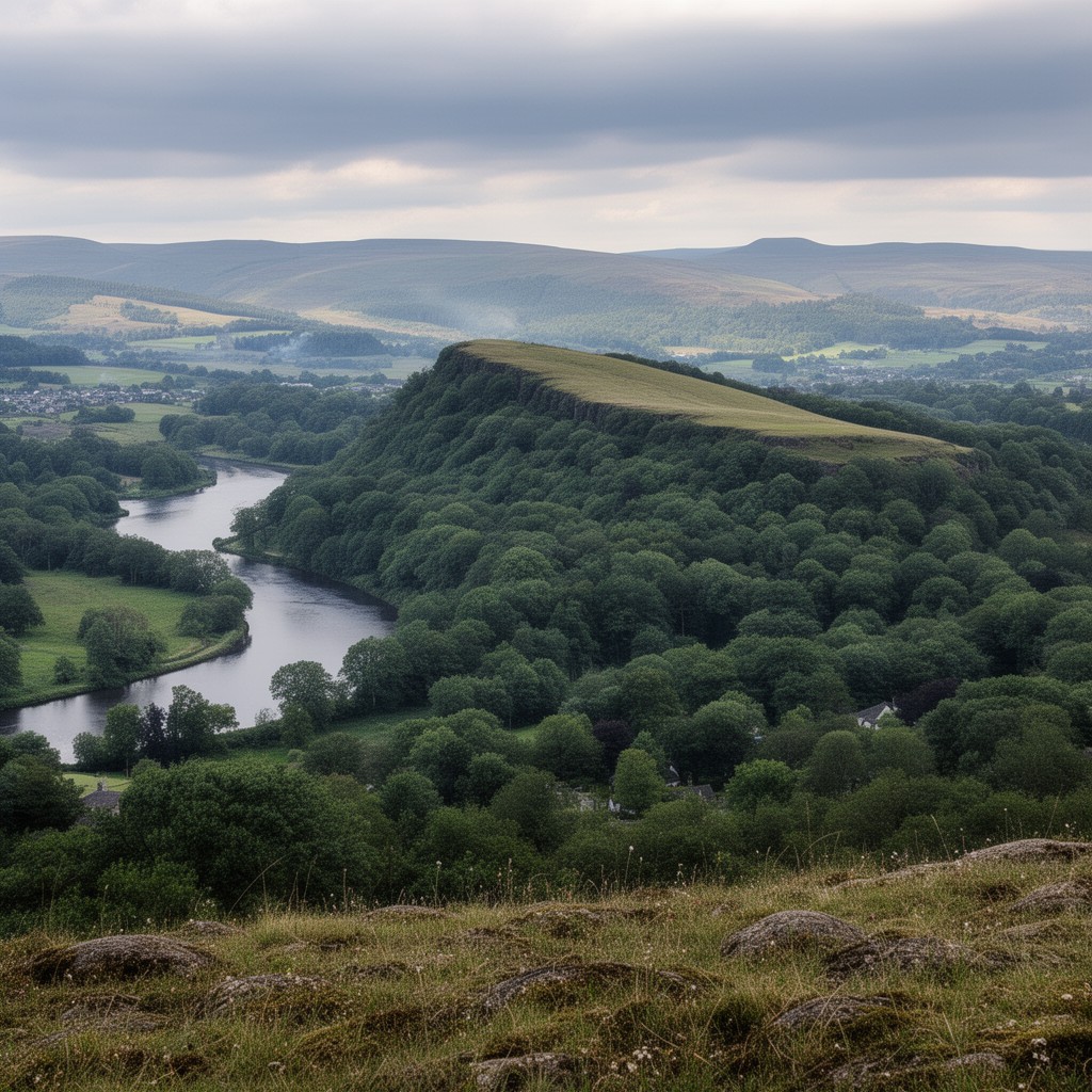 AI-generated illustration of Kinnoull Hill