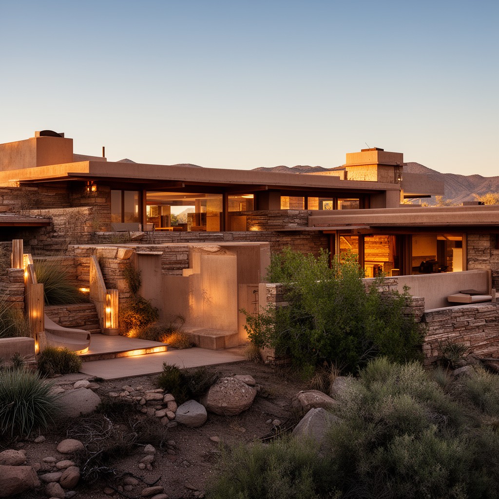 AI-generated illustration of Taliesin West