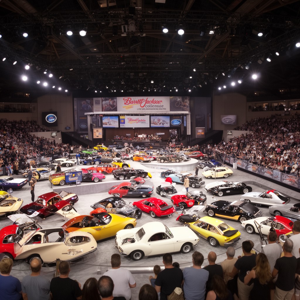 AI-generated illustration of Barrett-Jackson Collector Car Auction
