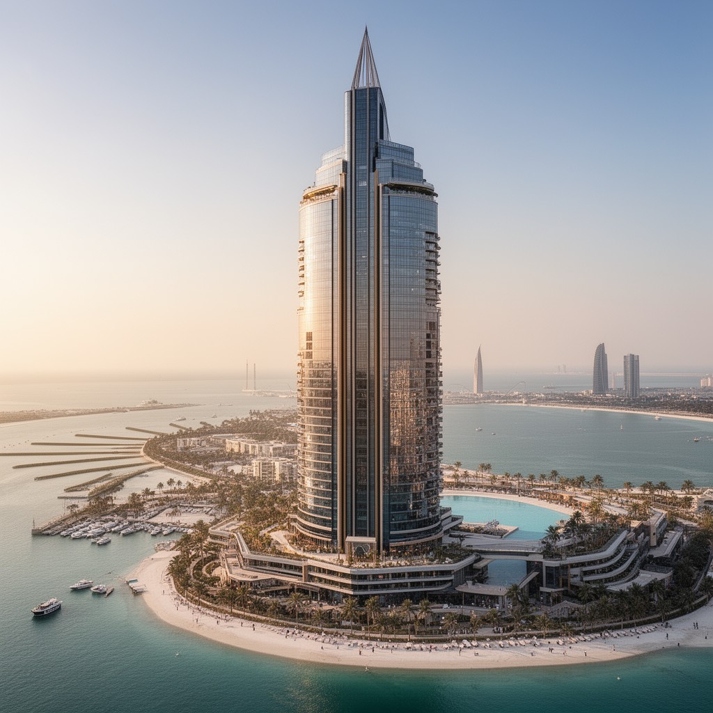 AI-generated illustration of The Palm Tower