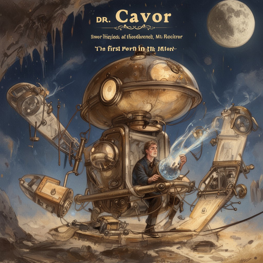AI-generated illustration of Dr. Cavor