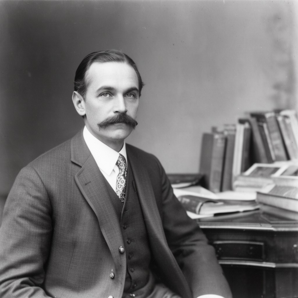 AI-generated illustration of George Newnes
