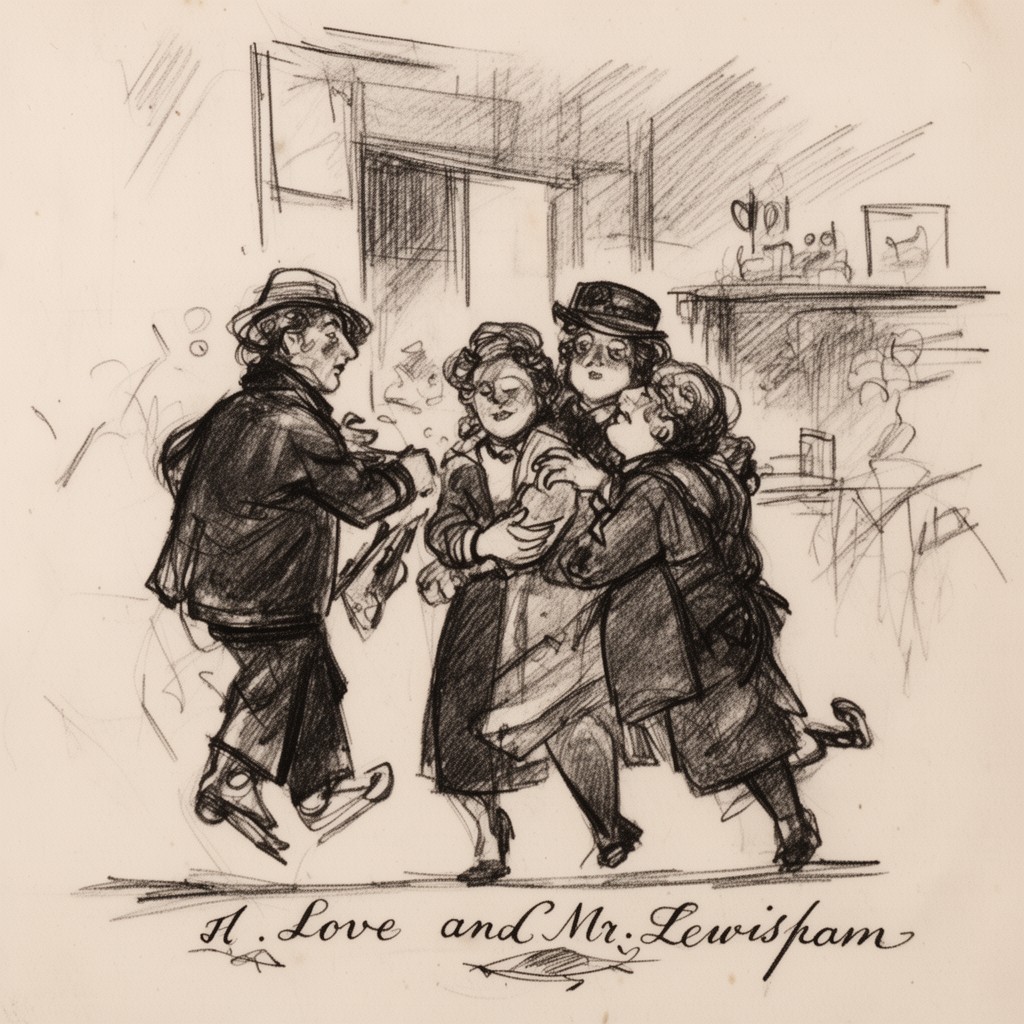 AI-generated illustration of Love and Mr. Lewisham