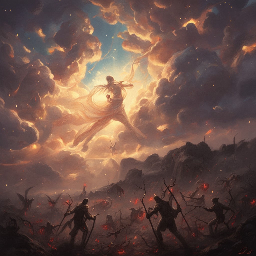 AI-generated illustration of Heaven and Hell