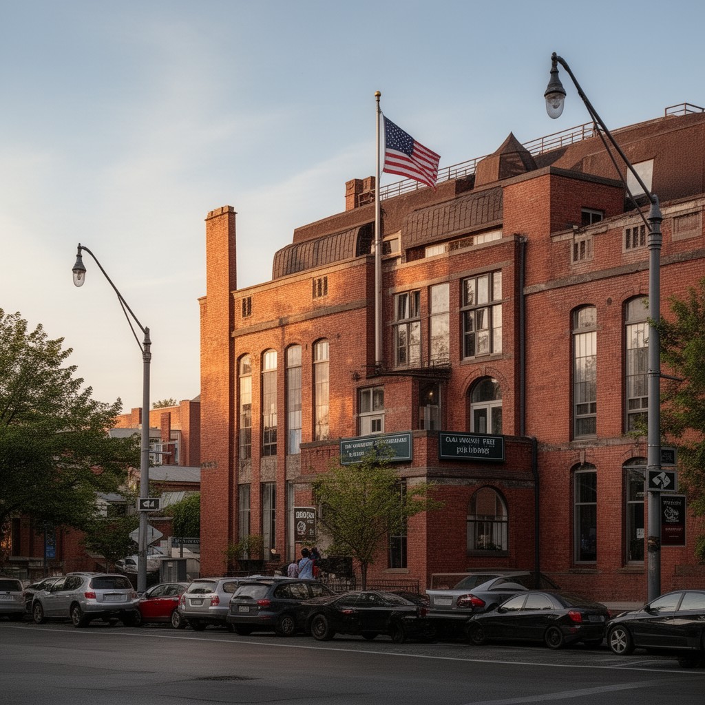 AI-generated illustration of Carnegie Free Library of Braddock