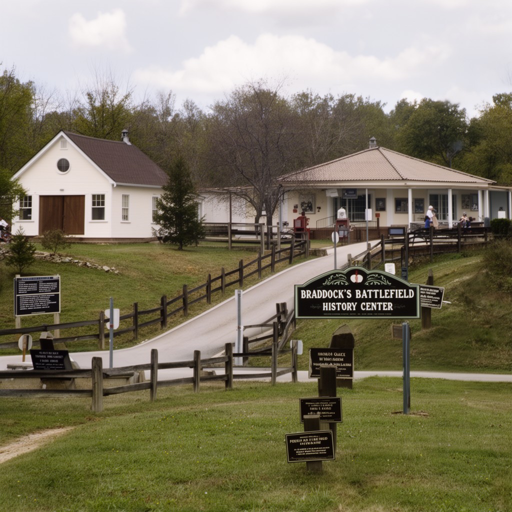 AI-generated illustration of Braddock’s Battlefield History Center