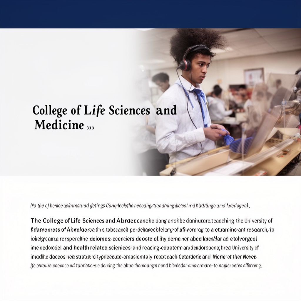 AI-generated illustration of College of Life Sciences and Medicine
