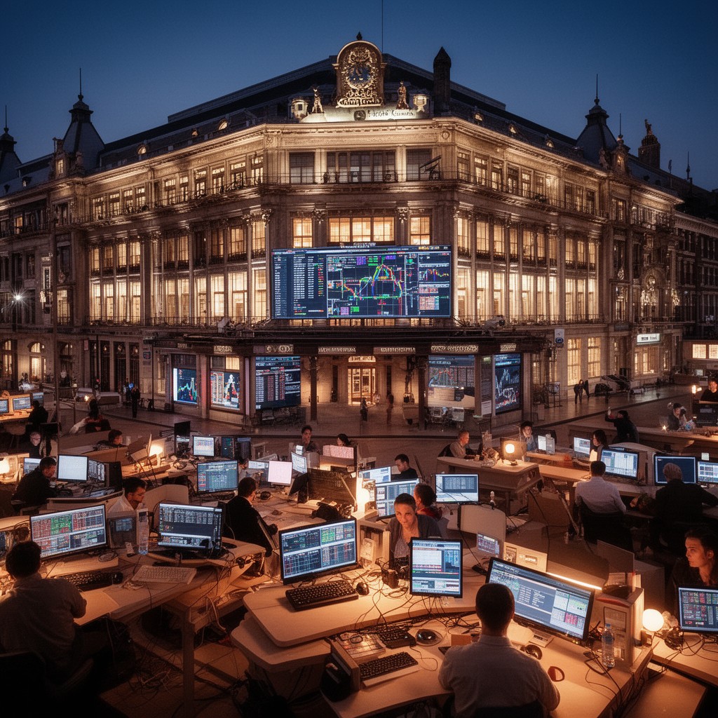 AI-generated illustration of Amsterdam Stock Exchange