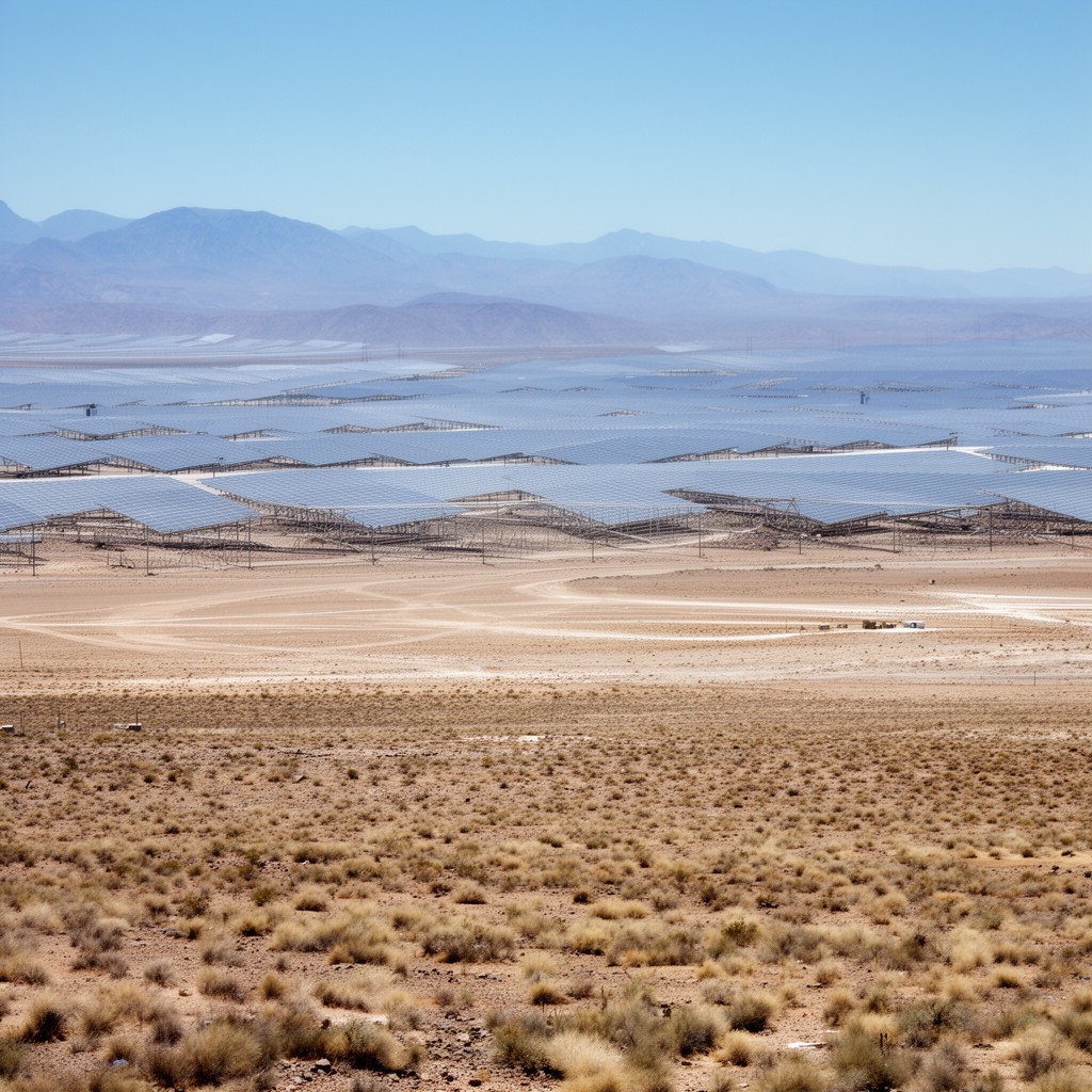 AI-generated illustration of Ivanpah Valley