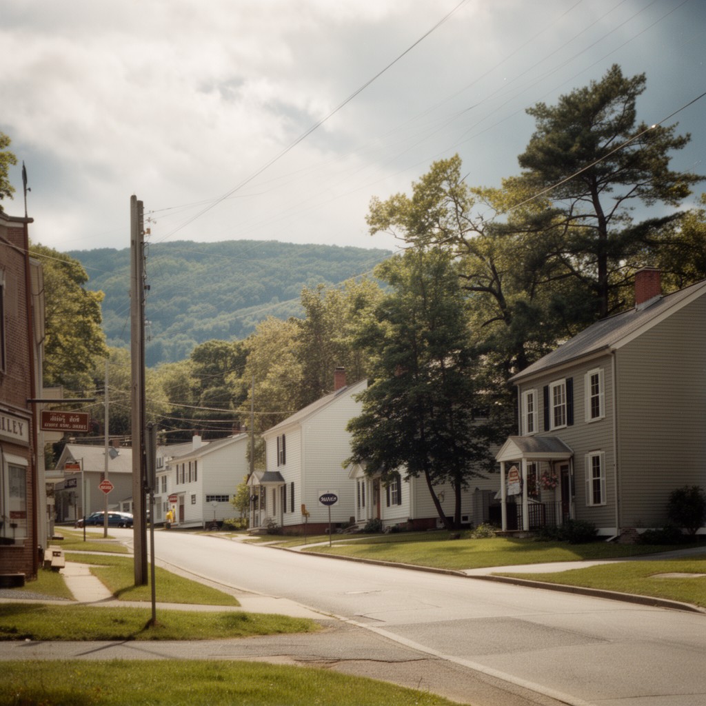 AI-generated illustration of Shirley, Massachusetts