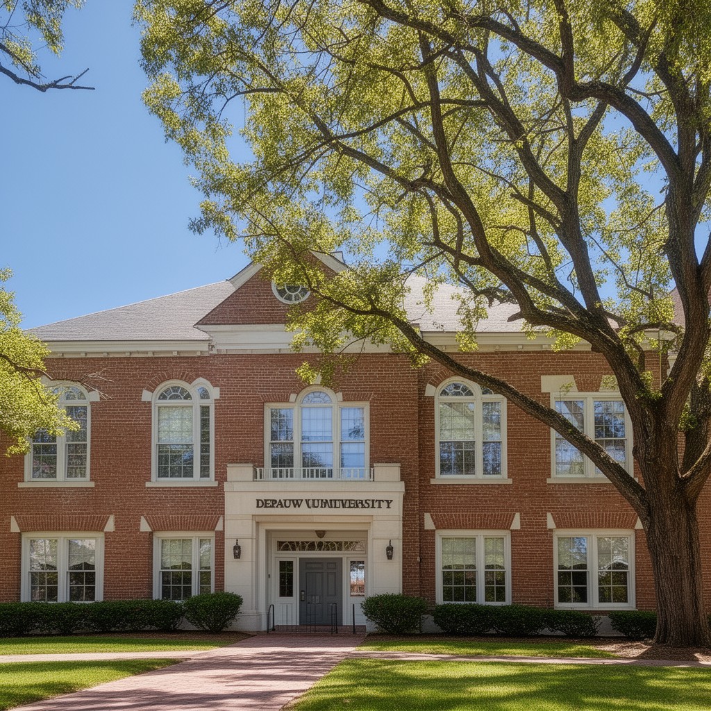 AI-generated illustration of DePauw University