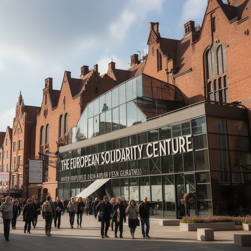 AI-generated illustration of European Solidarity Centre