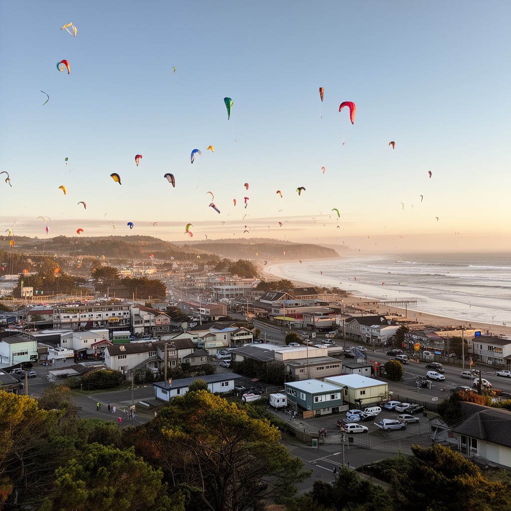 AI-generated illustration of Lincoln City, Oregon