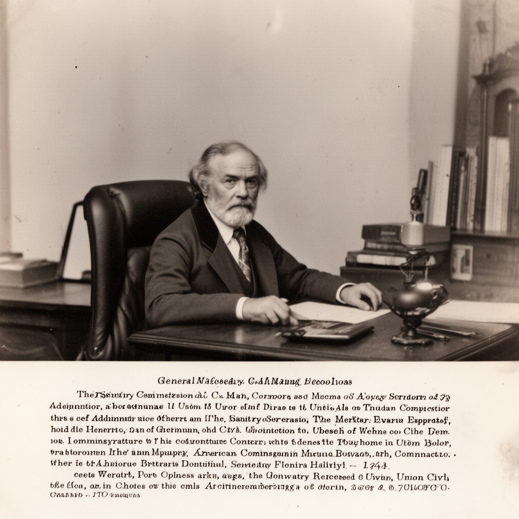 AI-generated illustration of General Secretary of the U.S. Sanitary Commission