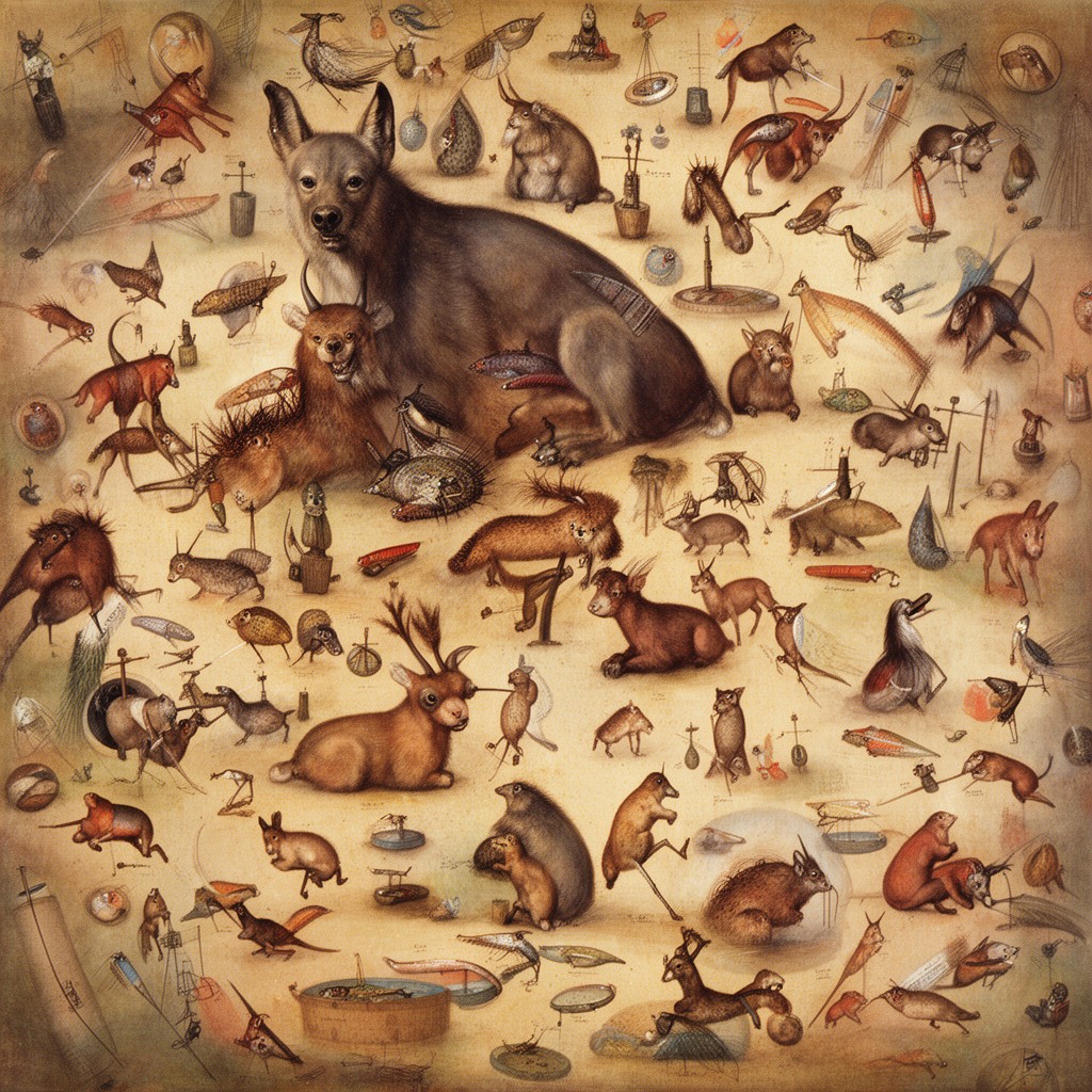 AI-generated illustration of Homage to Santa Rosalia, or Why Are There So Many Kinds of Animals?