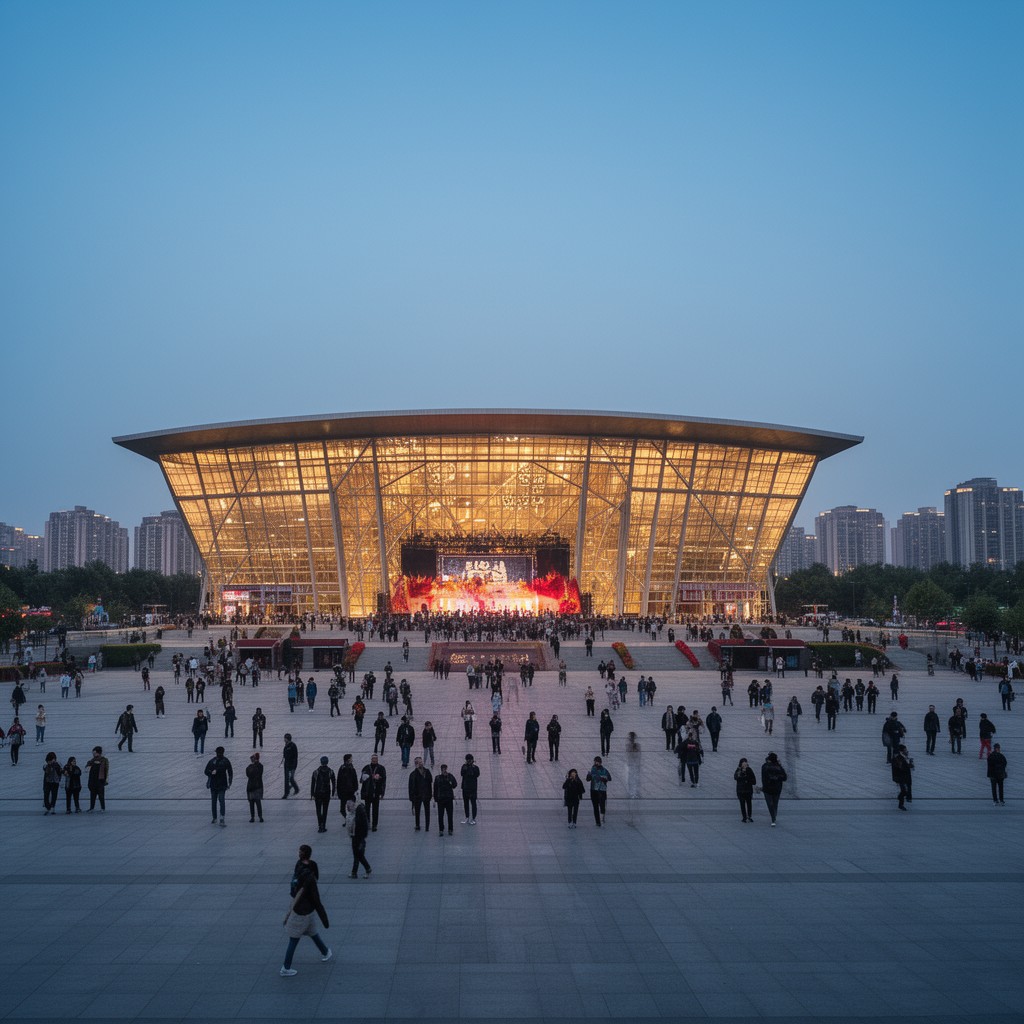 AI-generated illustration of Qintai Grand Theatre