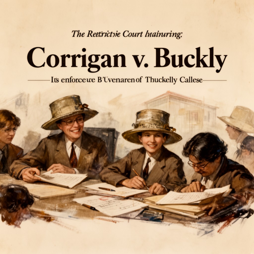 AI-generated illustration of Corrigan v. Buckley