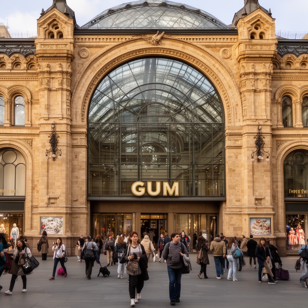 AI-generated illustration of GUM department store
