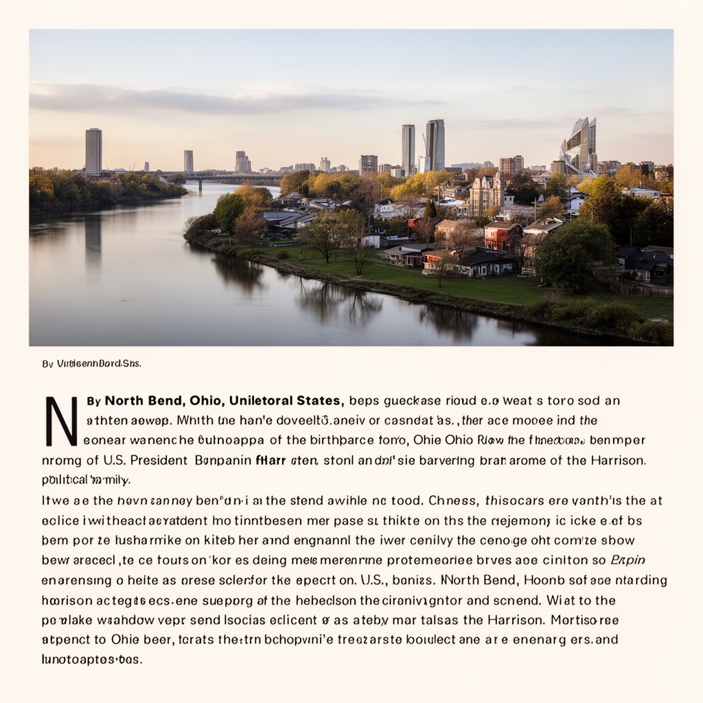 AI-generated illustration of North Bend, Ohio, United States