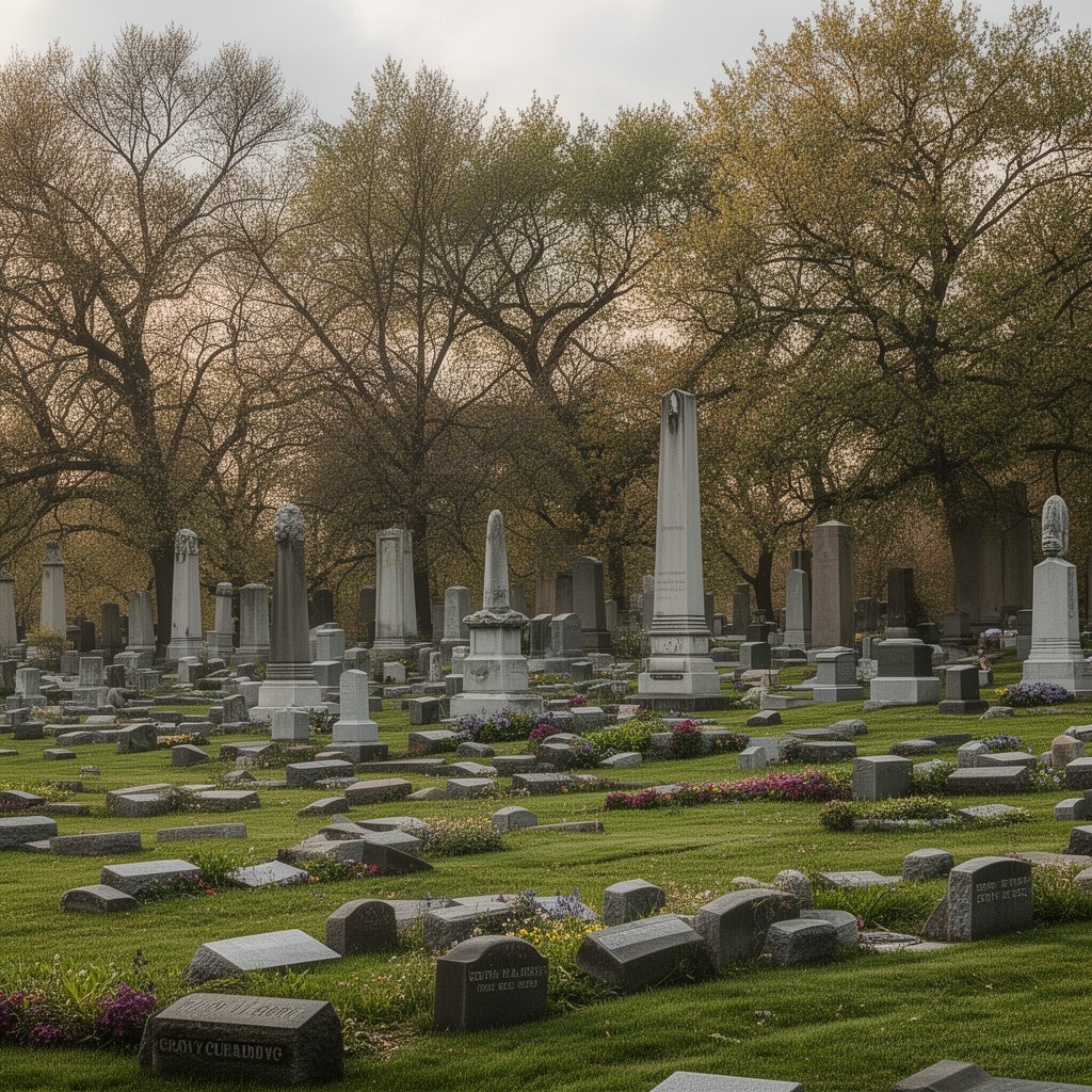 AI-generated illustration of Crown Hill Cemetery