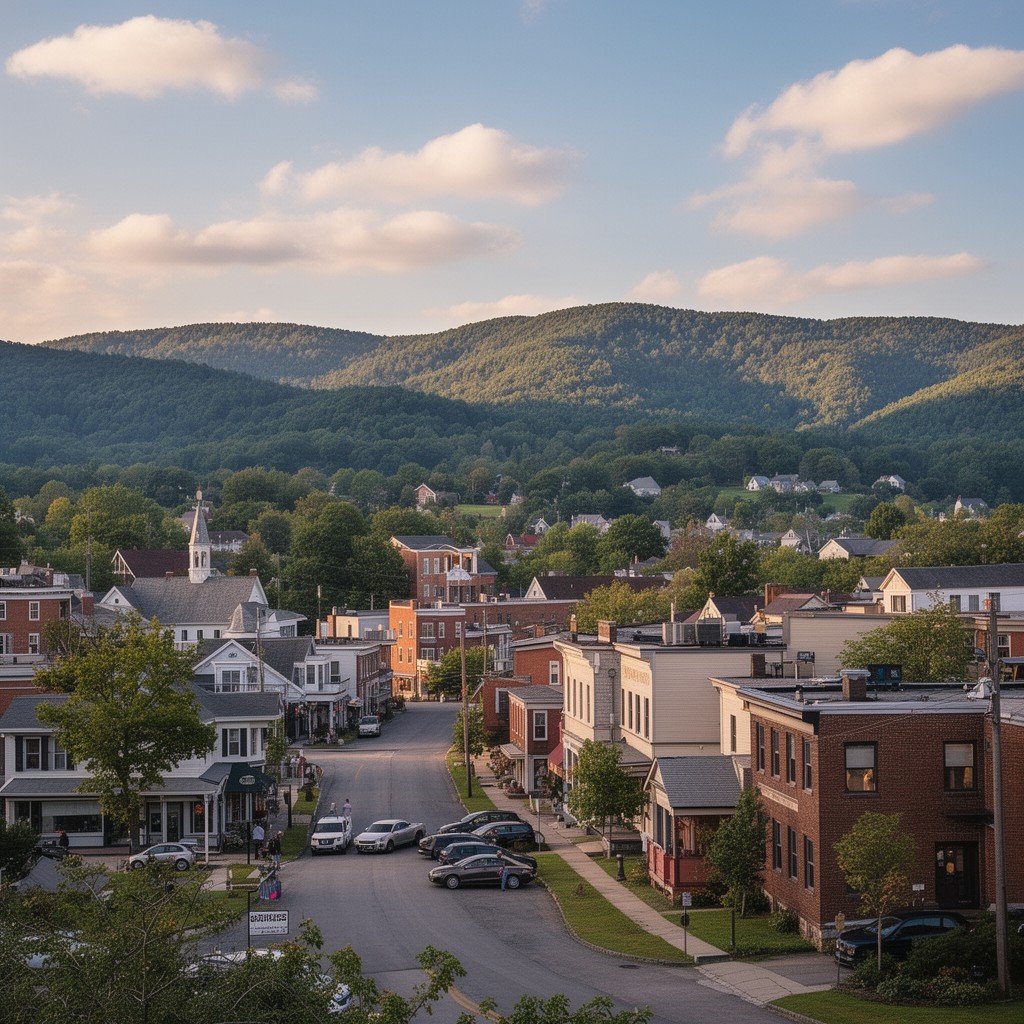 AI-generated illustration of Manchester, Vermont, United States