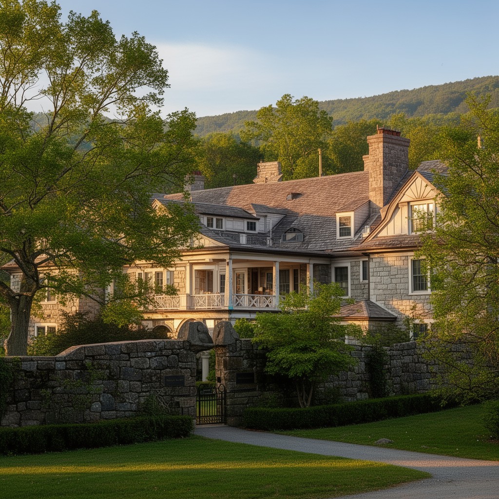 AI-generated illustration of Hildene (family estate in Manchester, Vermont)