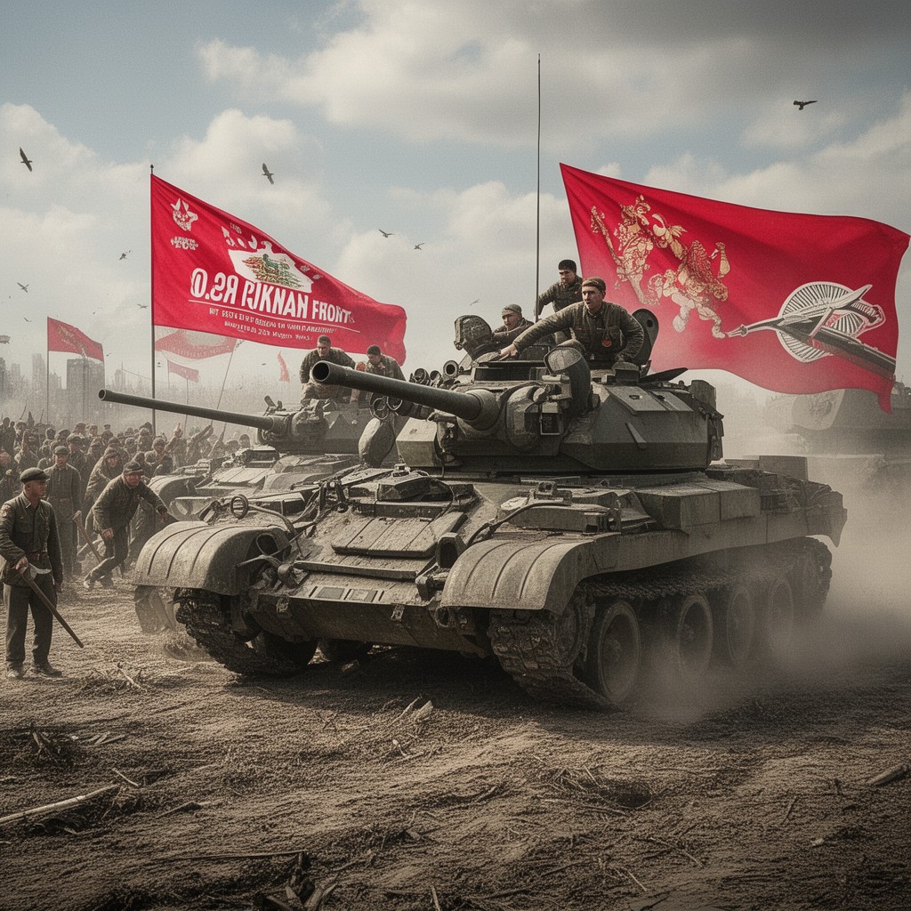 AI-generated illustration of Soviet 3rd Ukrainian Front