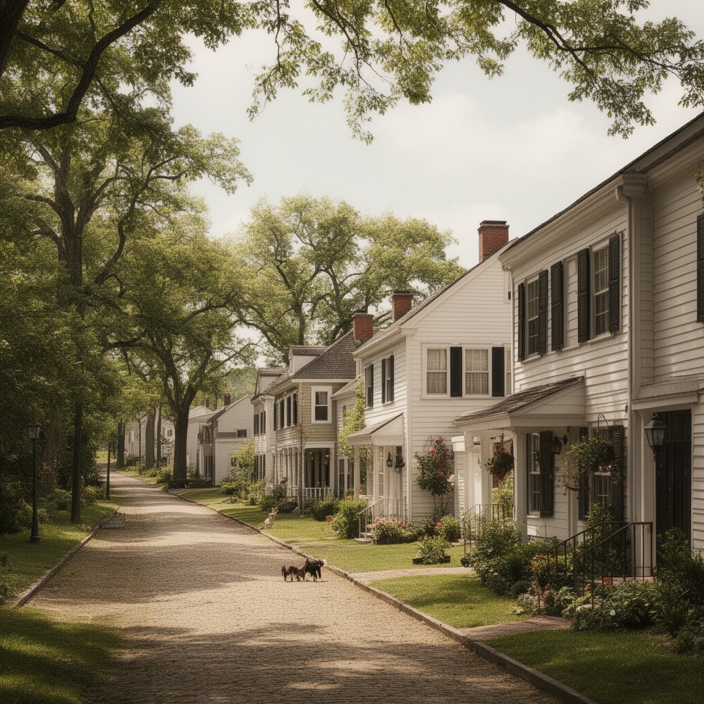 AI-generated illustration of Cambridge Farms