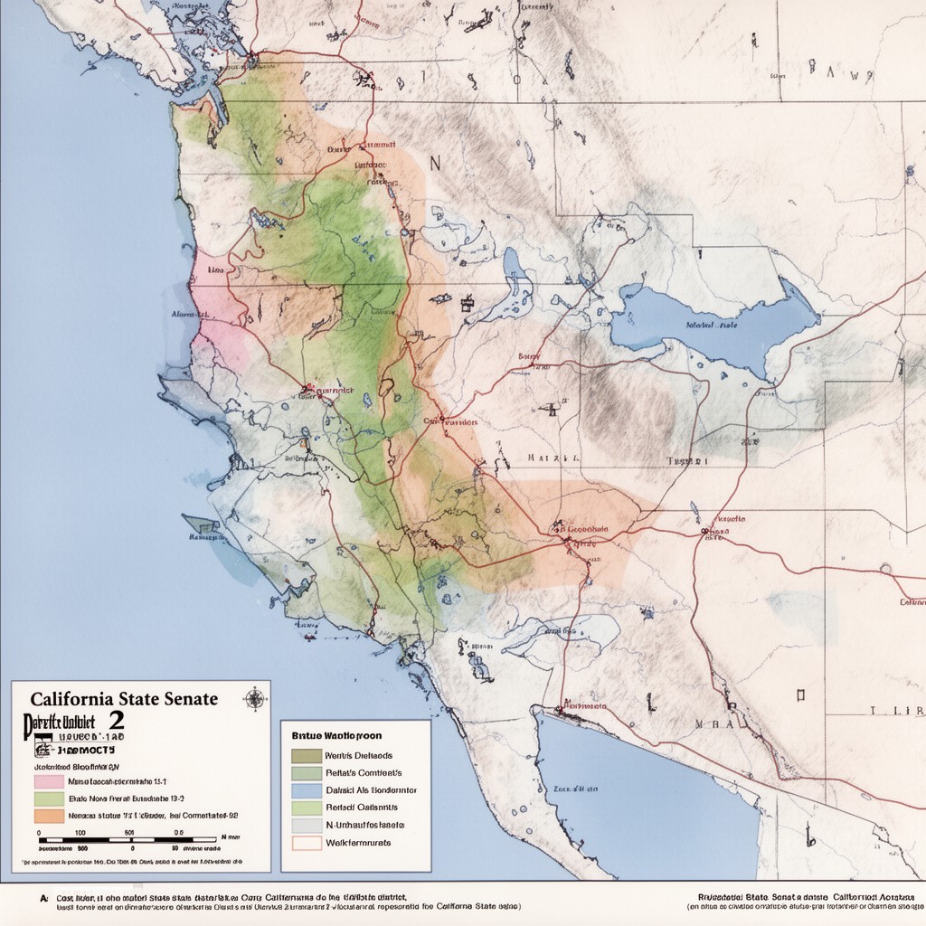 AI-generated illustration of California State Senate District 2