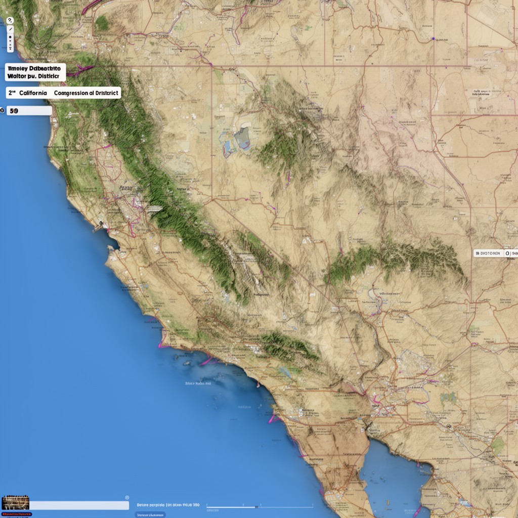 AI-generated illustration of California's 2nd congressional district