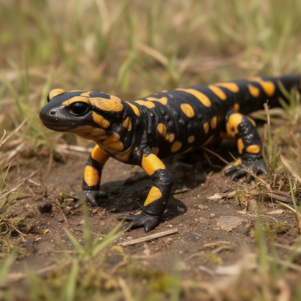 AI-generated illustration of California tiger salamander
