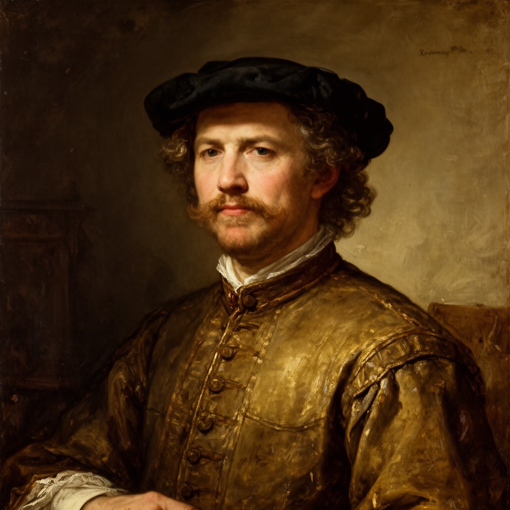 AI-generated illustration of Rembrandt van Rijn