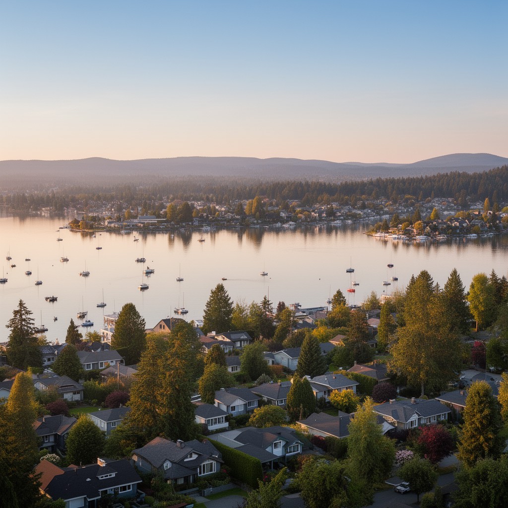 AI-generated illustration of Medina, Washington, United States of America