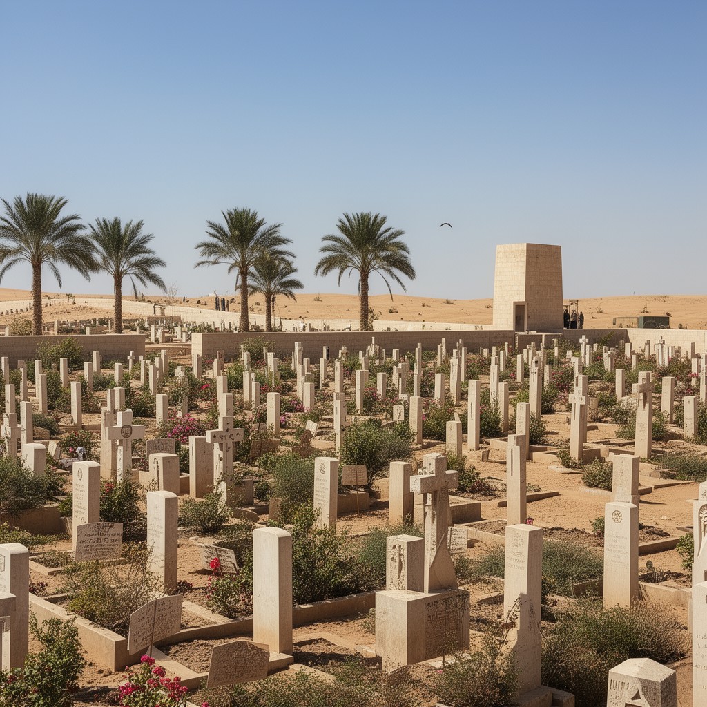 AI-generated illustration of German War Cemetery