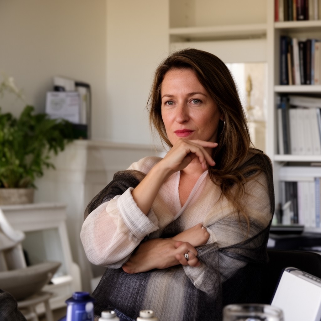 AI-generated illustration of Karen Kempner Zuckerberg