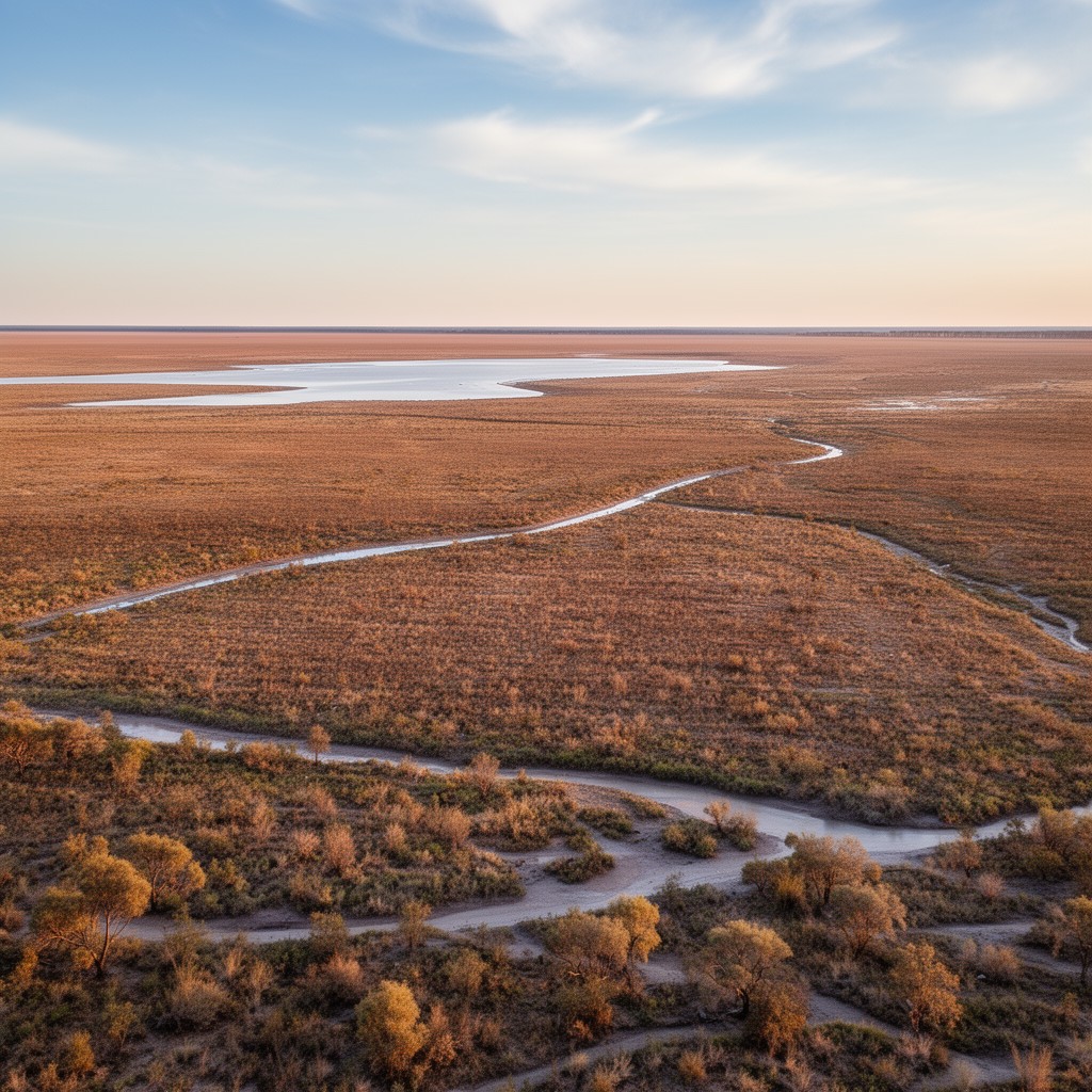 AI-generated illustration of Murray–Darling Depression bioregion