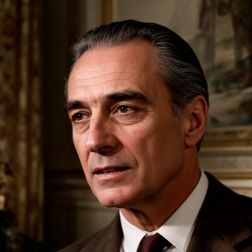 AI-generated illustration of Luchino Visconti