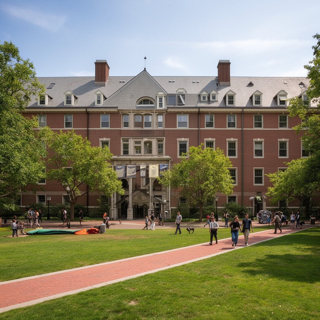 AI-generated illustration of Wigglesworth Hall
