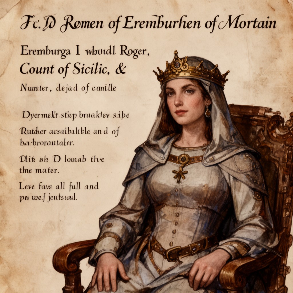 AI-generated illustration of Eremburga of Mortain