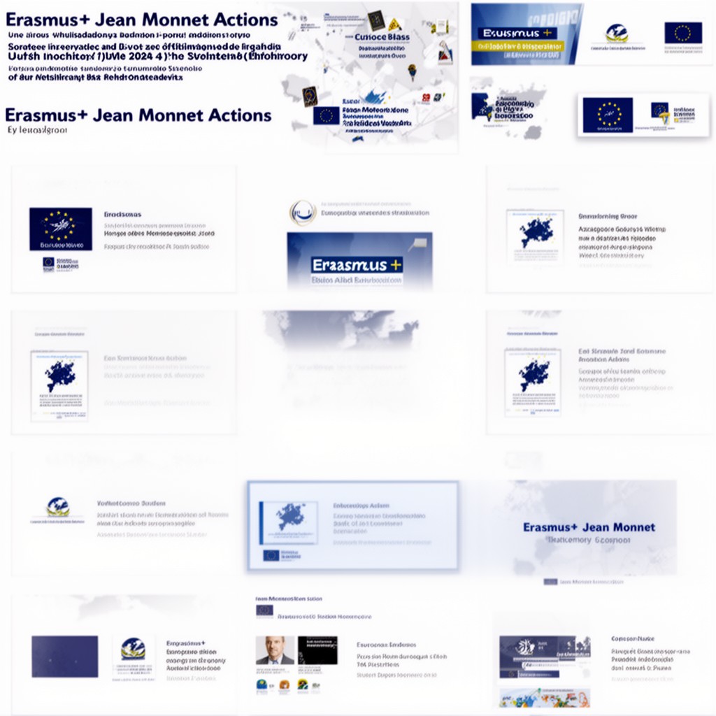 AI-generated illustration of Erasmus+ Jean Monnet actions