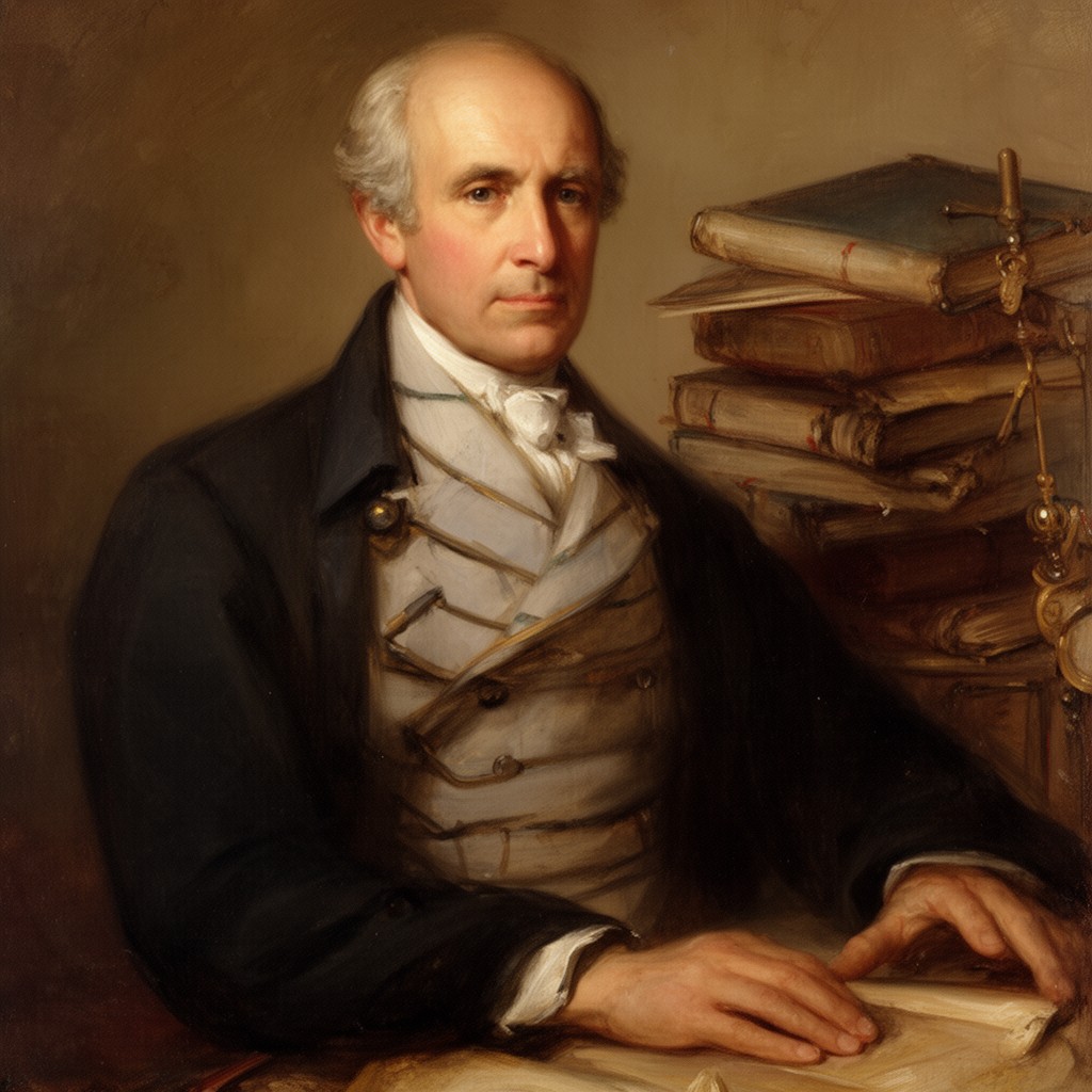 AI-generated illustration of Thomas Boylston Adams