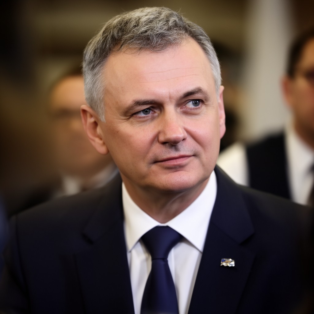 AI-generated illustration of Lech Kaczyński